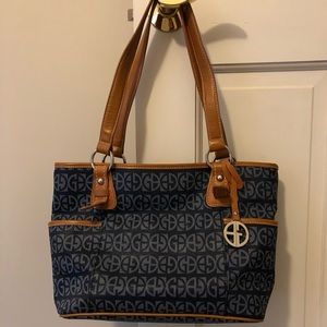 Gianni Bernini blue monogram purse
